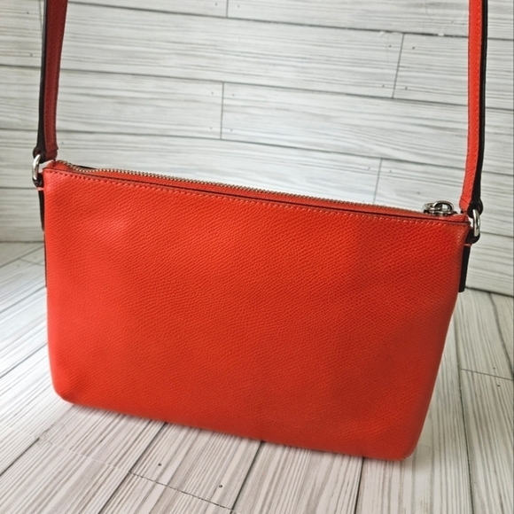 Coach East West Pop Crossbody Bag with Clutch in Orange, Brown with Silver Tone - Picture 7 of 15